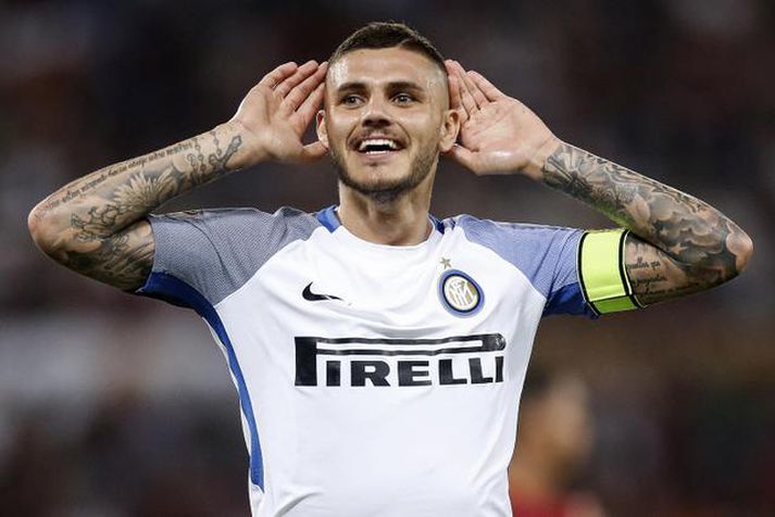 Mauro Icardi að fagna einu af tveimur mörkum sínum í kvöld