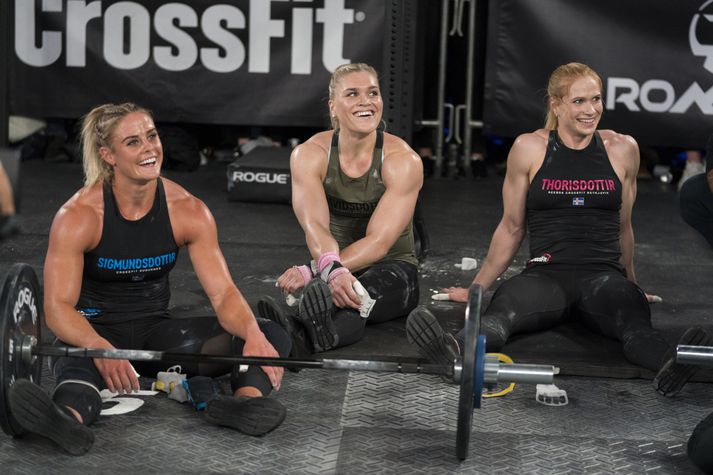 Þrjár helstu CrossFit konur landsins, Sara, Katrín Tanja og Anníe Mist.