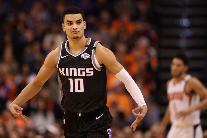 Justin James í leik með Sacramento Kings á móti Phoenix Suns í janúar 2020.