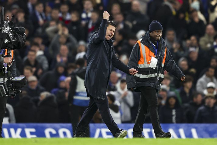 Mauricio Pochettino var mjög reiður í leikslok eftir 4-4 jafntefli í leik Chelsea og Manchester City í gær.