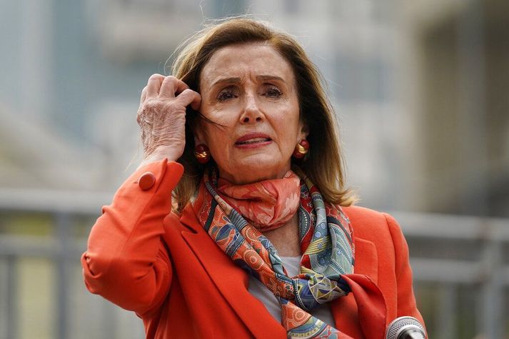 Nancy Pelosi á fundi í San Francisco í gær.