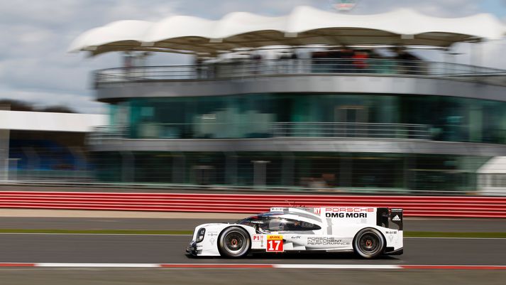 Porsche 919 bílinn í keppninni í Silverstone um helgina.