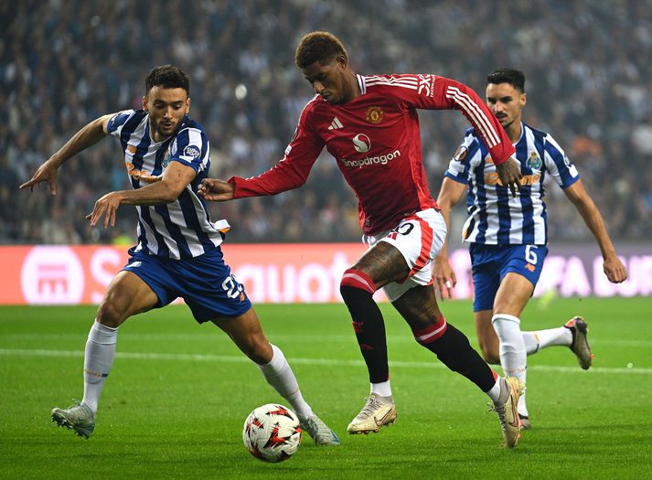 Marcus Rashford á ferðinni í leiknum gegn Porto.