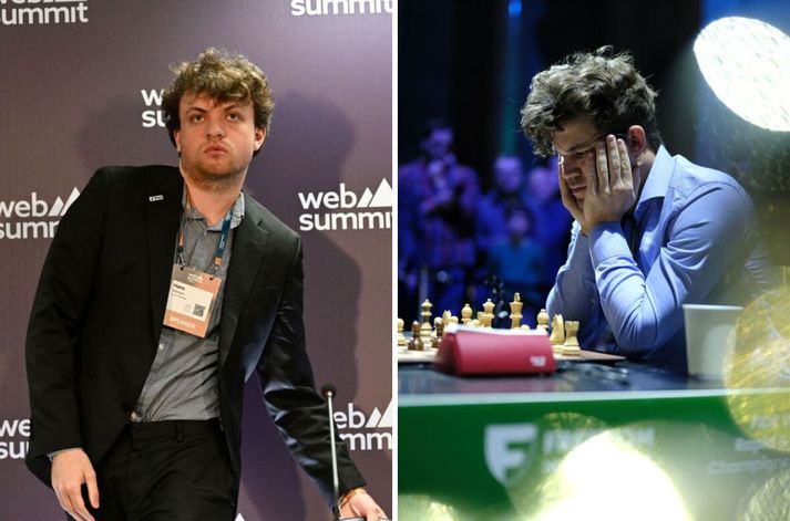 Hans Niemann og Magnus Carlsen mættust á HM í hraðskák í New York á gamlársdag. Niemann tapaði og var svo æfur yfir því hvernig úrslitaleikurinn endaði.