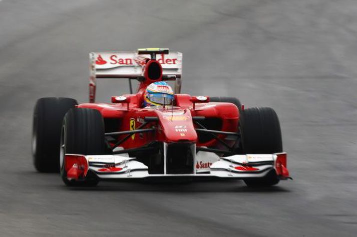 Fernando Alonso á Hockenheim í dag.