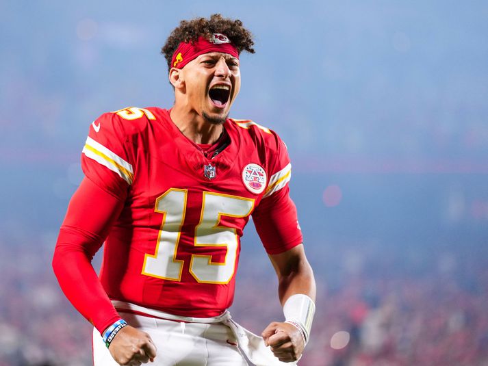 Patrick Mahomes og félagar verða til umræðu í kvöld.