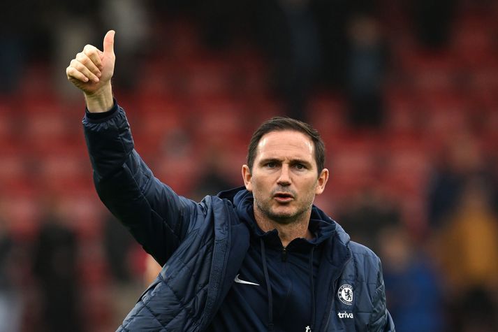 Frank Lampard, bráðabirgðastjóri Chelsea kátur að leik loknum