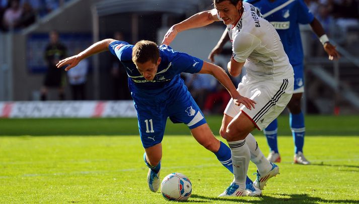 Gylfi Þór Sigurðsson í leik með Hoffenheim.