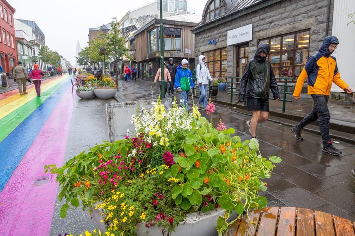 Í Reykjavík var helmingi meiri úrkoma í sumar en í meðalári og heilli gráðu svalara. Myndin var tekin við sambærilegar aðstæður sumarið 2022.