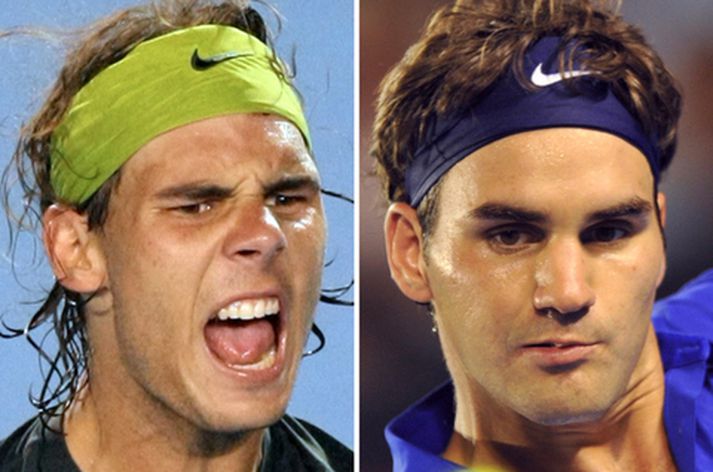 Rafael Nadal og Roger Federer.