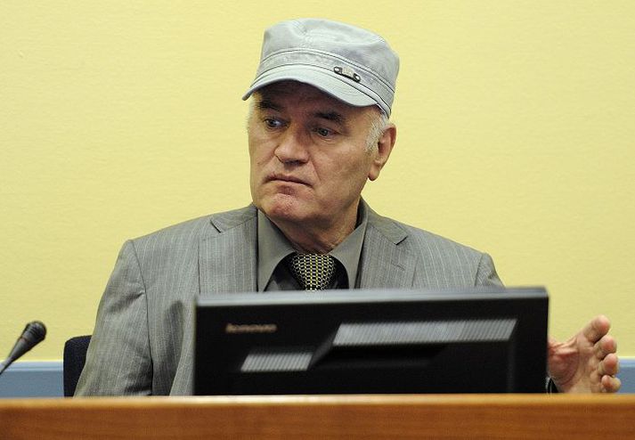 Ratko Mladic sagði ákærurnar viðbjóðslegar og vildi ekki að þær yrðu lesnar upp, hvað þá að hann vildi lýsa sig sekan eða saklausan. Nordicphotos/AFP