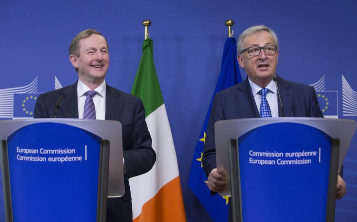 Enda Kenny, forsætisráðherra Írlands, ásamt Jean Claude Juncker, forseta framkvæmdastjórnar ESB.