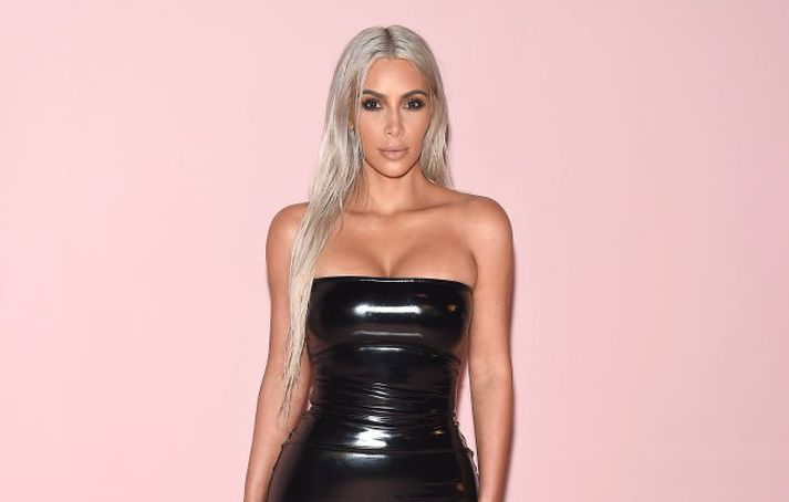 Kim Kardashian West á leið á tískusýningu Tom Ford á New York Fashion Week.
