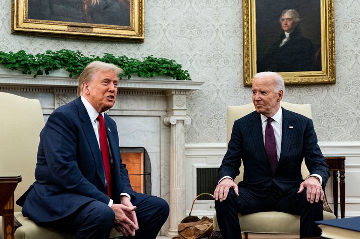 Donald Trump, nýkjörinn Bandaríkjaforseti, og Joe Biden, sitjandi Bandaríkjaforseti.