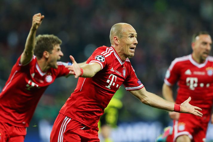 Arjen Robben var hetja Bayern í kvöld.