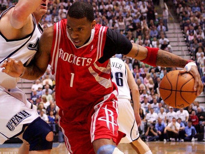 Tracy McGrady í leik með Houston Rockets.