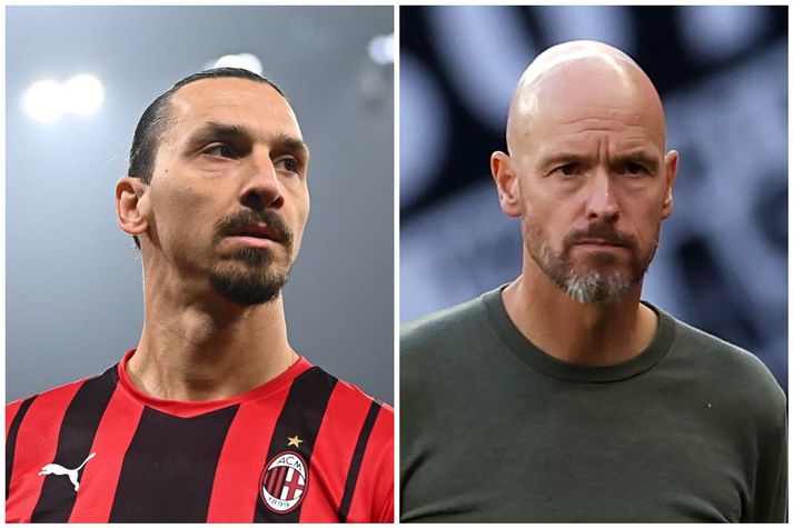 Zlatan Ibrahimovic spilaði á sínum tíma með Manchester United. Þó ekki undir stjórn núverandi knattspyrnustjóra félagsins, Erik ten Hag.