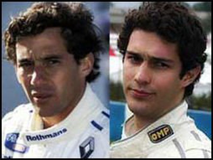 Ayrton heitin Senna og frændi hans Bruno Senna.