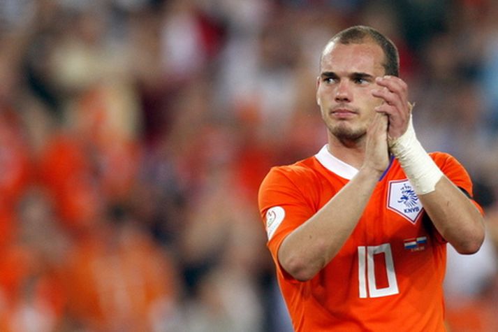 Wesley Sneijder í leik með hollenska landsliðinu.