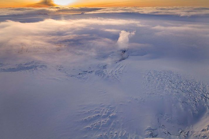 Grímsvötn úr lofti árið 2021.