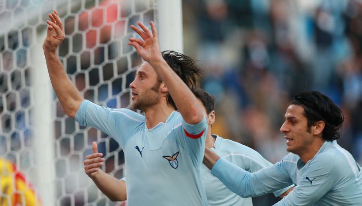 Stefano Mauri skoraði fyrir Lazio í dag