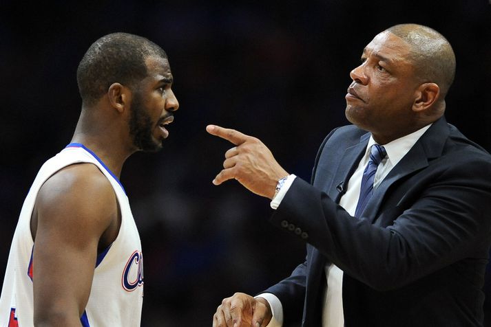 Chris Paul og þjálfari Clippers, Doc Rivers.