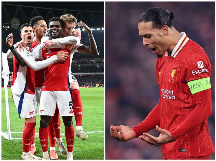 Virgil van Dijk og félagar í Liverpool væru ekki á toppnum ef ekki væri myndbandsdómgæsla. Þar væru Arsenal menn.