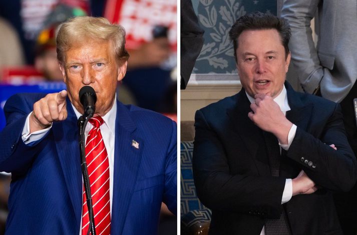 Donald Trump og Elon Musk.