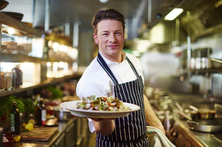 Jamie Oliver ferðaðist um Ísland í febrúar.