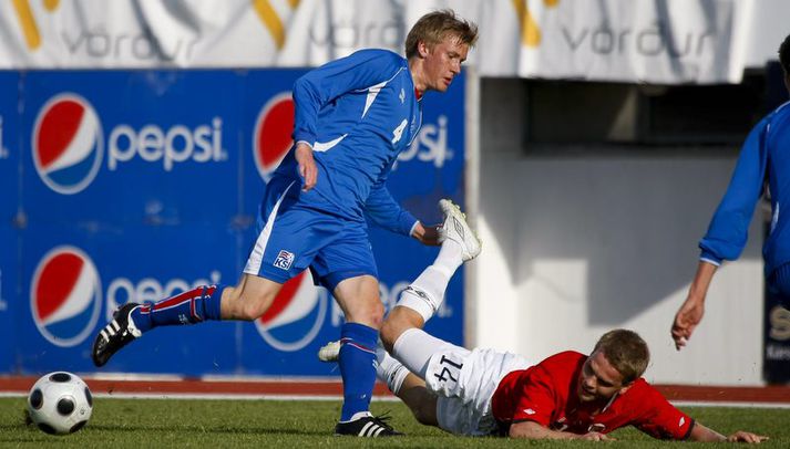 Jóhann Laxdal í leik með U-21 liði Íslands í síðasta mánuði.