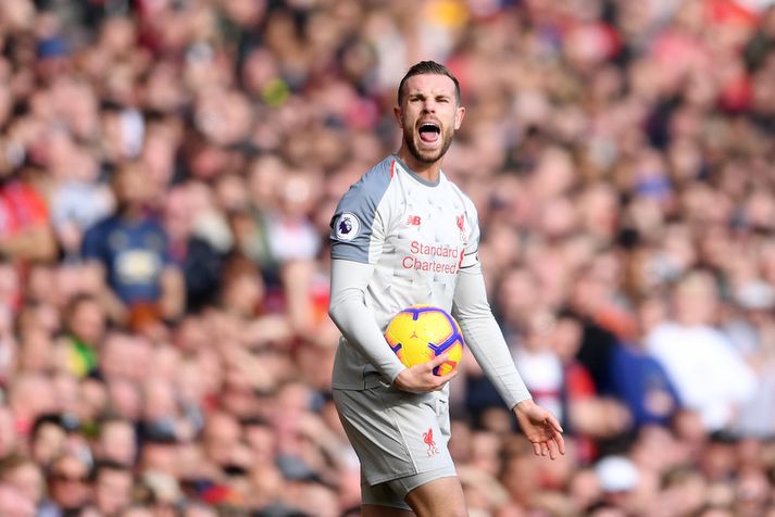 Jordan Henderson er fyrirliði Liverpool og þarf að öskra sitt lið í gang á ný.