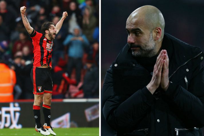 Pep Guardiola og Harry Arter.