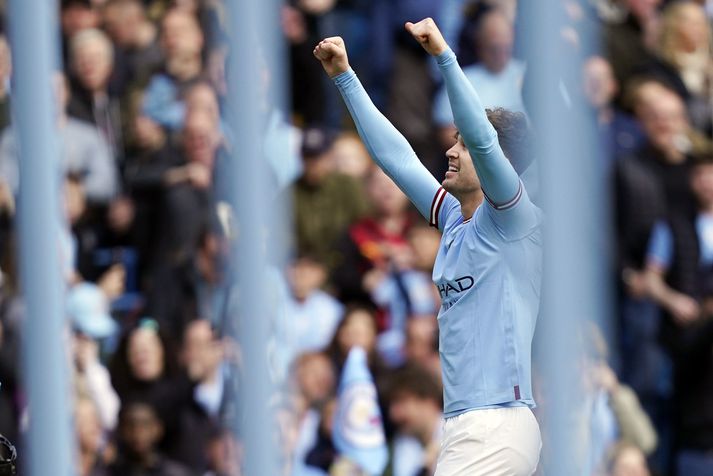 John Stones kom Man City á bragðið.