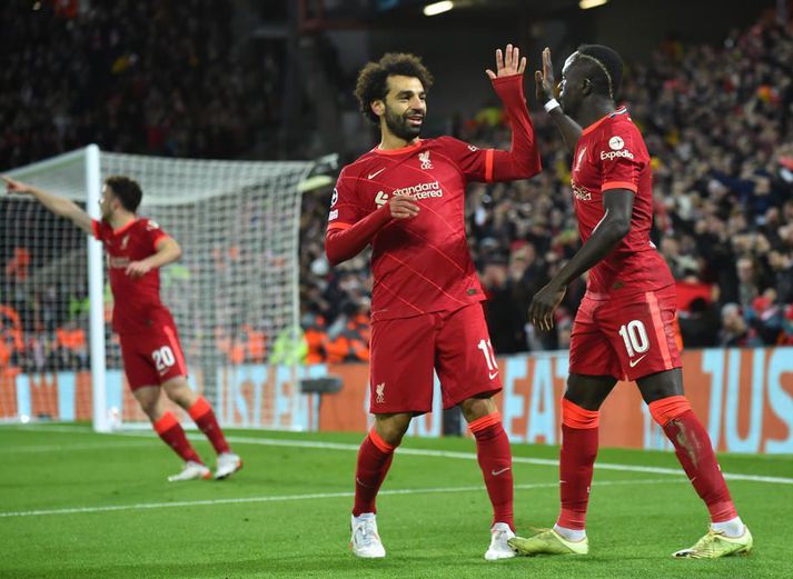 Mohamed Salah skoraði annað mark Liverpool í kvöld.