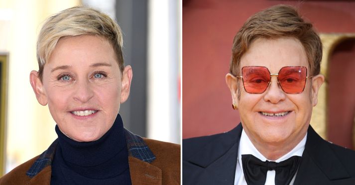 Ellen DeGeneres og Elton John eru ósátt við umfjöllun um ferðalög hertogahjónanna.