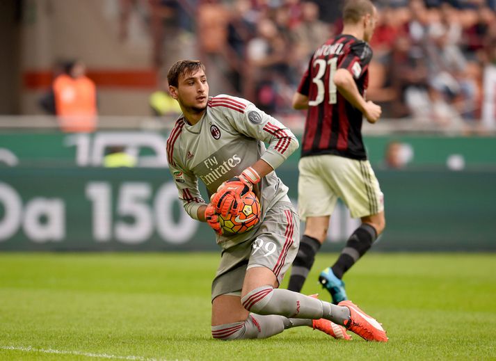 Gianluigi Donnarumma í leiknum í gær.