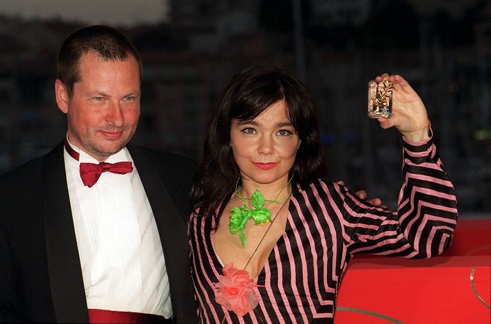 Björk og Lars von Trier á kvikmyndahátíðinni í Cannes árið 2000.