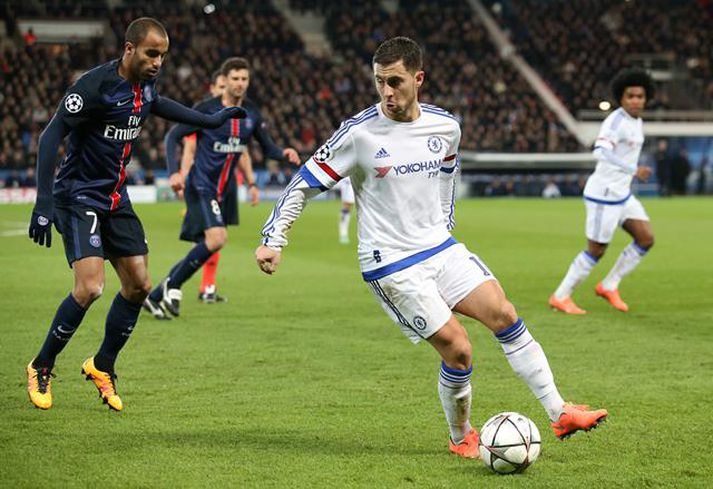 Hazard fór af velli eftir 71 mínútu í leiknum gegn PSG.