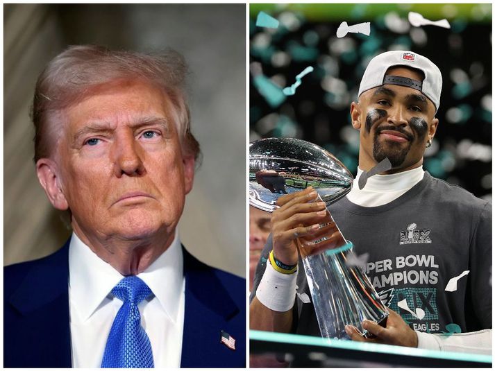 Jalen Hurts og liðsfélagar hans í Philadelphia Eagles virðast engan áhuga hafa á að heimsækja Trump í Hvíta húsið.