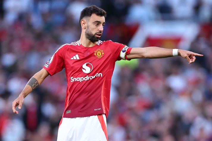 Bruno Fernandes og félagar í Manchester United spila í Evrópudeildinni eftir að hafa orðið bikarmeistarar á Englandi í vor.