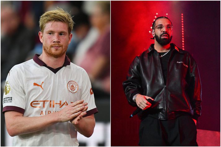 Kevin de Bruyne segist ekki hafa átt neinn þátt í því að semja lag fyrir rapparann Drake.