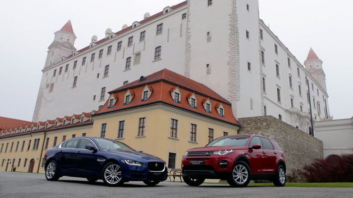 Jaguar og Land Rover bílar í Slóvakíu.