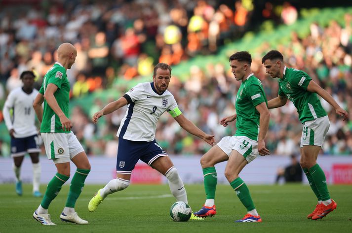 Harry Kane gegn lærisveinum Heimis Hallgrímssonar á dögunum.