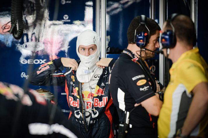 Vettel var fljótastur um Yeongam brautina í Suður-Kóreu. Red Bull virðast hafa þó nokkurt forskot á keppinauta sína.