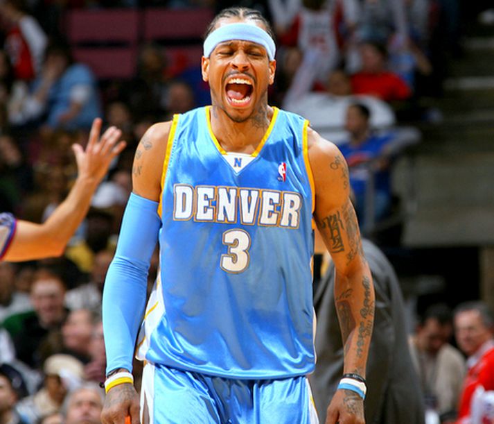 Allen Iverson í leik með Denver í fyrra.