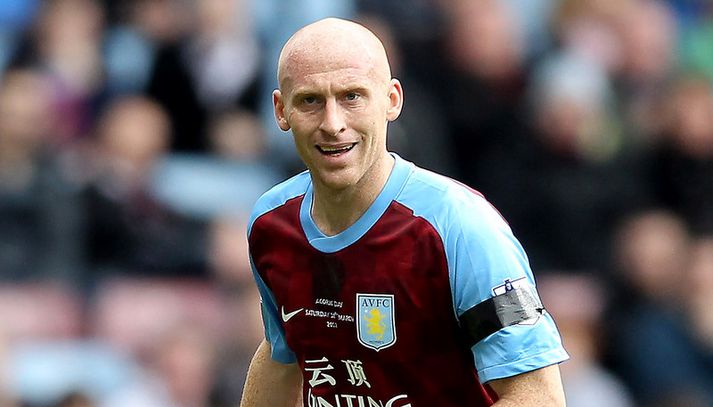 James Collins í leik með Aston Villa.