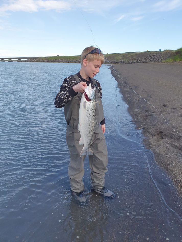 Vlageir Ólafsson með fallegan birting af Hrauni.