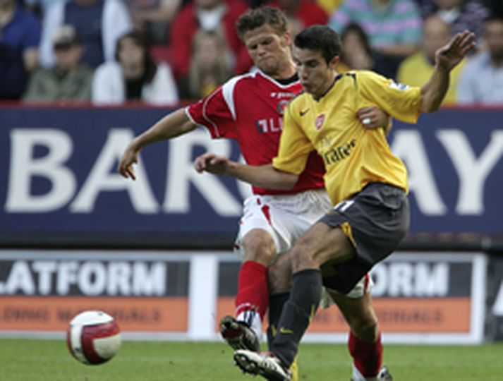 Hermann Hreiðarsson er að sjálfsögðu á sínum stað í vörn Charlton.