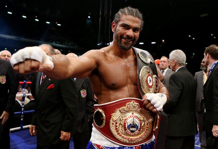 David Haye eftir sigurinn gegn Dereck Chisora.