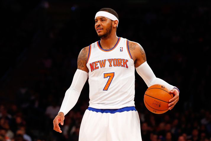 Carmelo Anthony í leik með Knicks.